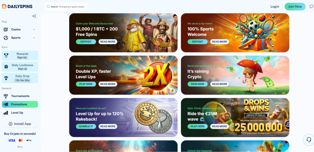 Daily Spins Promos
